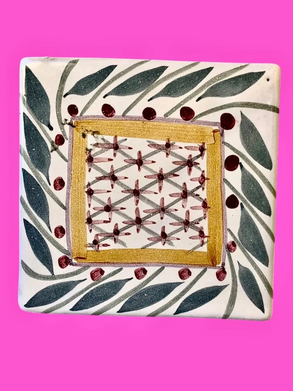 Mackenzie Childs 2001 Trivet Hot Plate RIGHTON PAVILLON